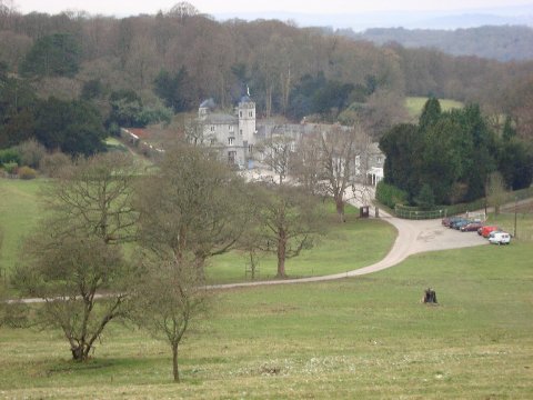 1.JPG - View down hill to Leighton Hall
